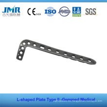 Metal Trauma Bone Orthopedic Implant L en forma de placa de tipo